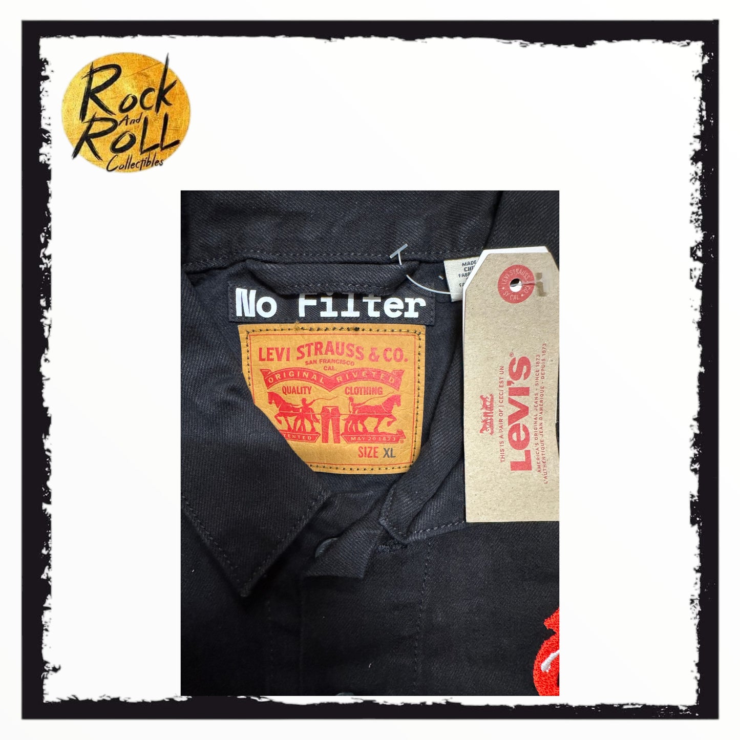 Rolling Stones Denim Official Levi's Jacket "No Filter" - XL