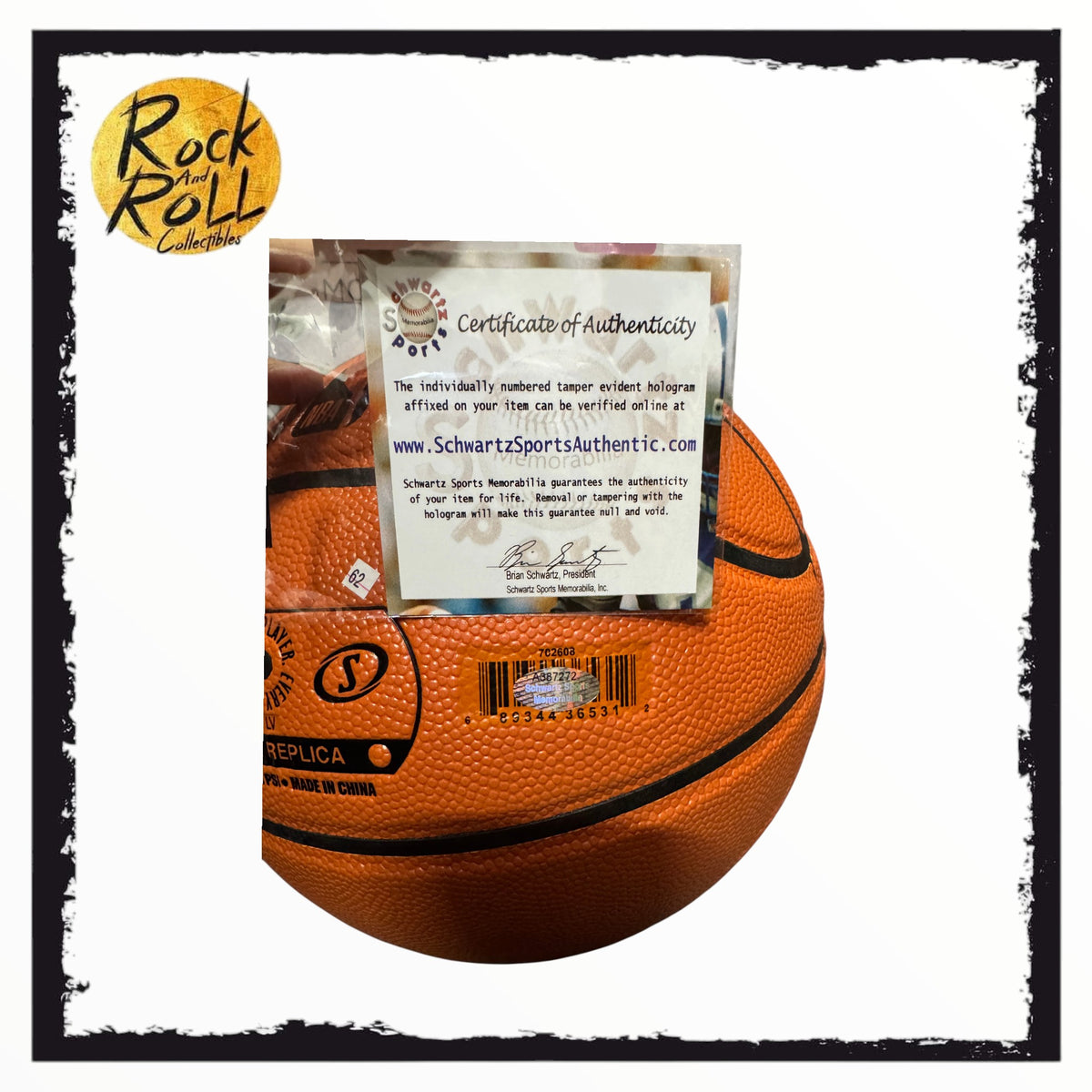 Shawn Kemp Signed Seattle Supersonics Logo Game Series Replica Basketball