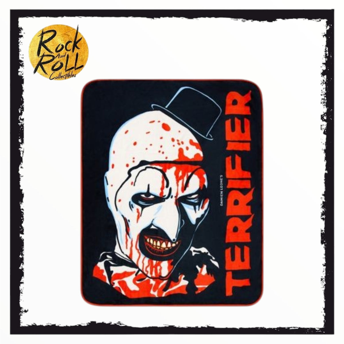 Spirit Halloween Terrifier Throw Fleece Blanket 50x60in