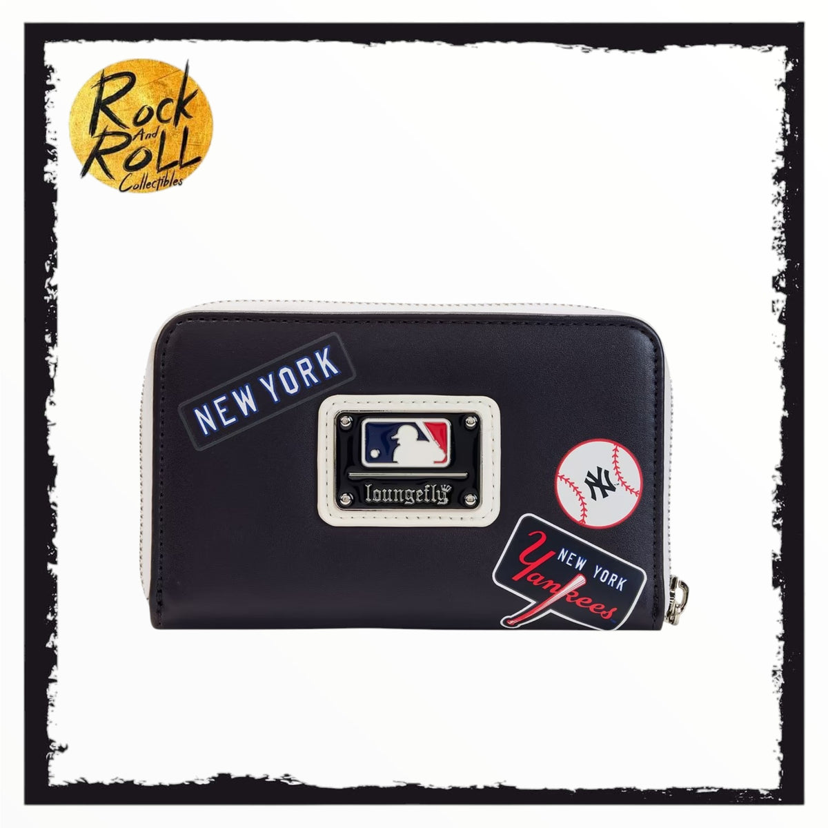 Loungefly MLB New York Yankees Patches Zip Around Wallet US Import