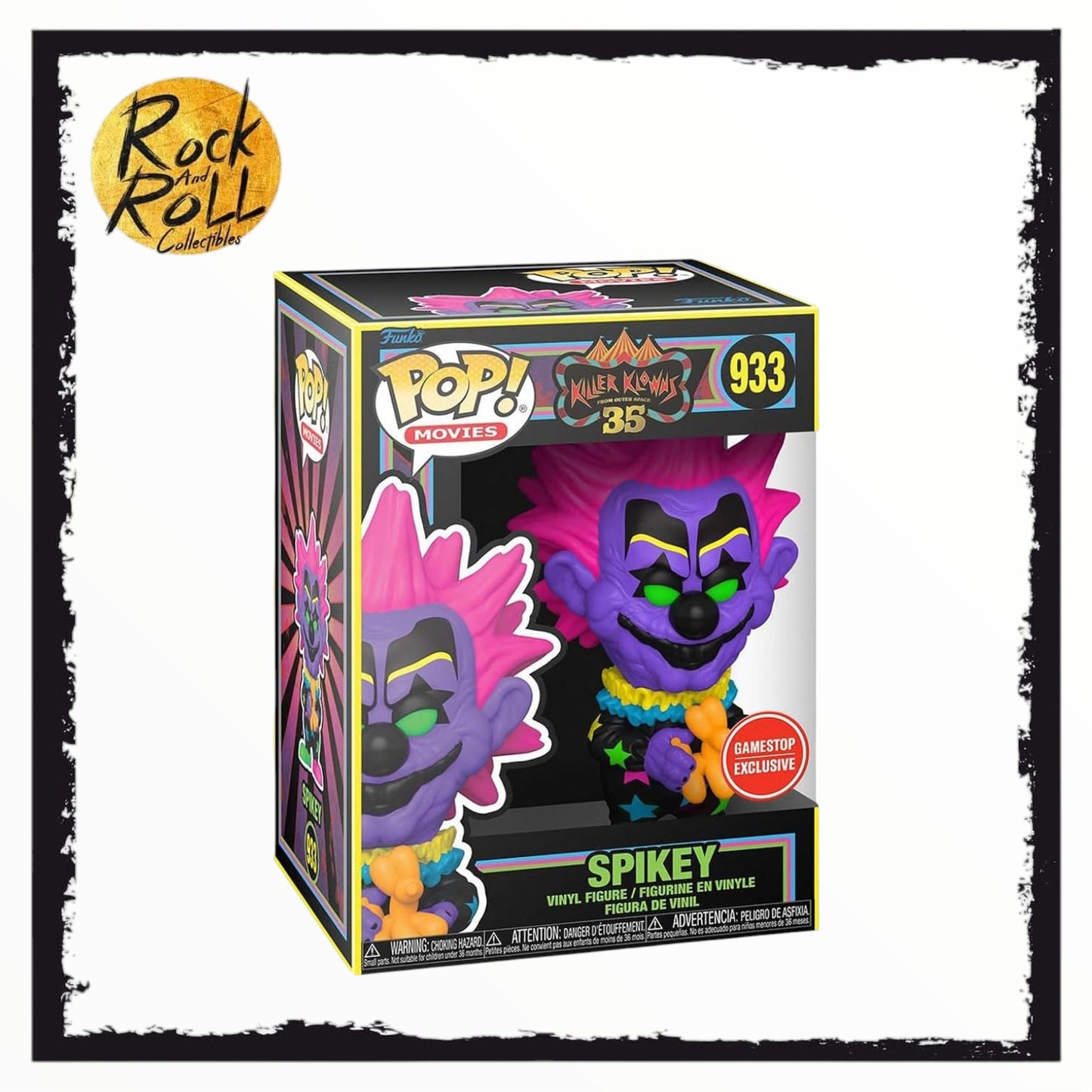 Killer Klowns From Outer Space Spikey (Blacklight) Funko Pop! #933 GameStop Exclusive