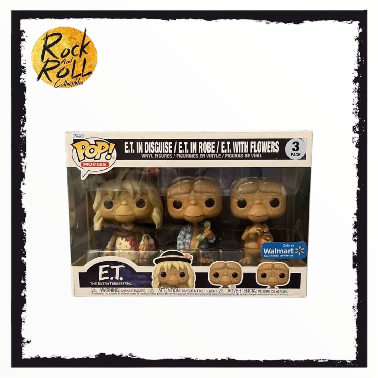 E.T. In Disguise / E.T. In Robe / E.T. With Flowers Funko Pop! 3 Pack Walmart Exclusive