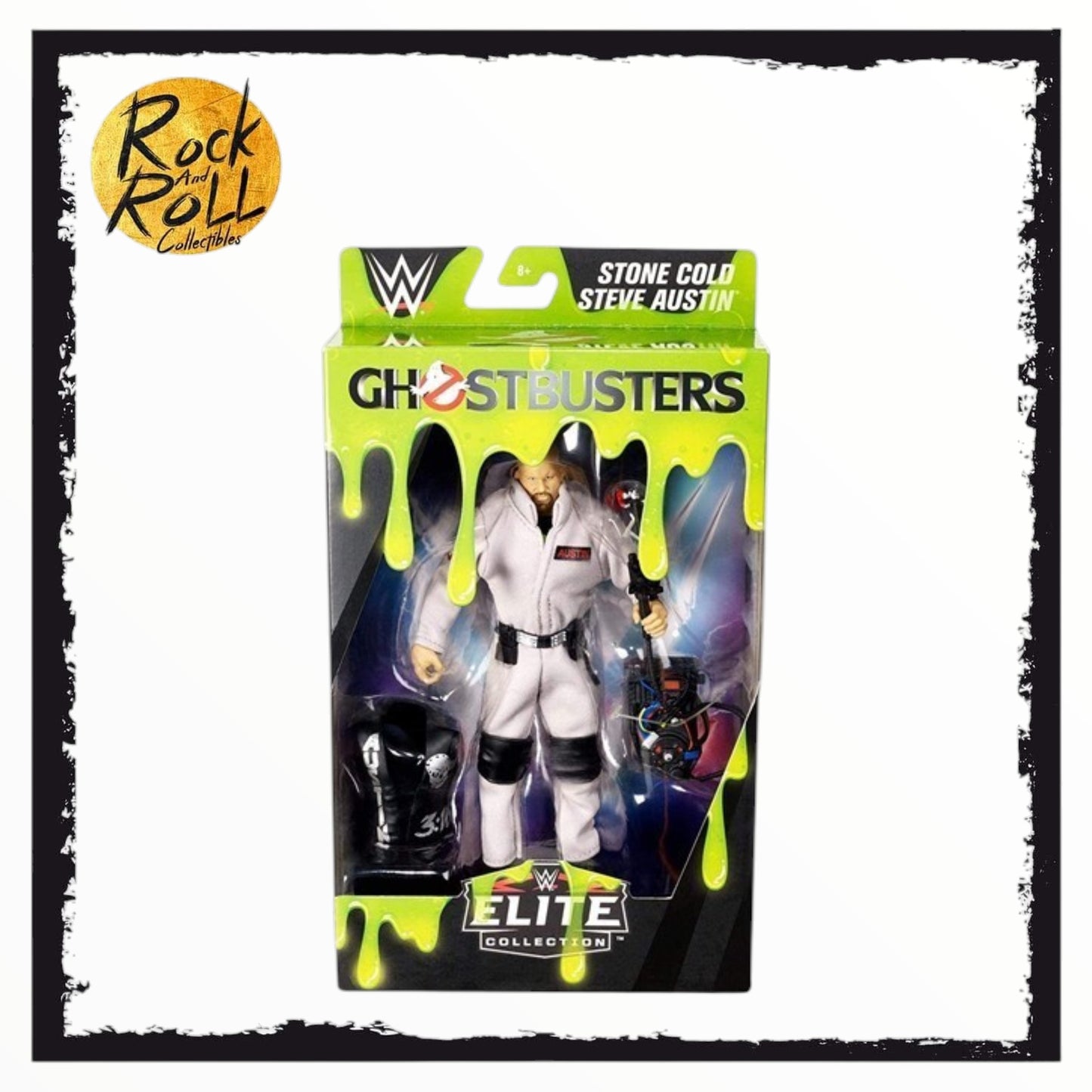 WWE Elite Collection x Ghostbusters Crossover - Stone Cold Steve Austin in Protective Case (Read Description)