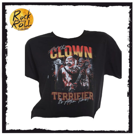 Terrifier Art The Clown Collage Girls Crop Top T-Shirt US Import