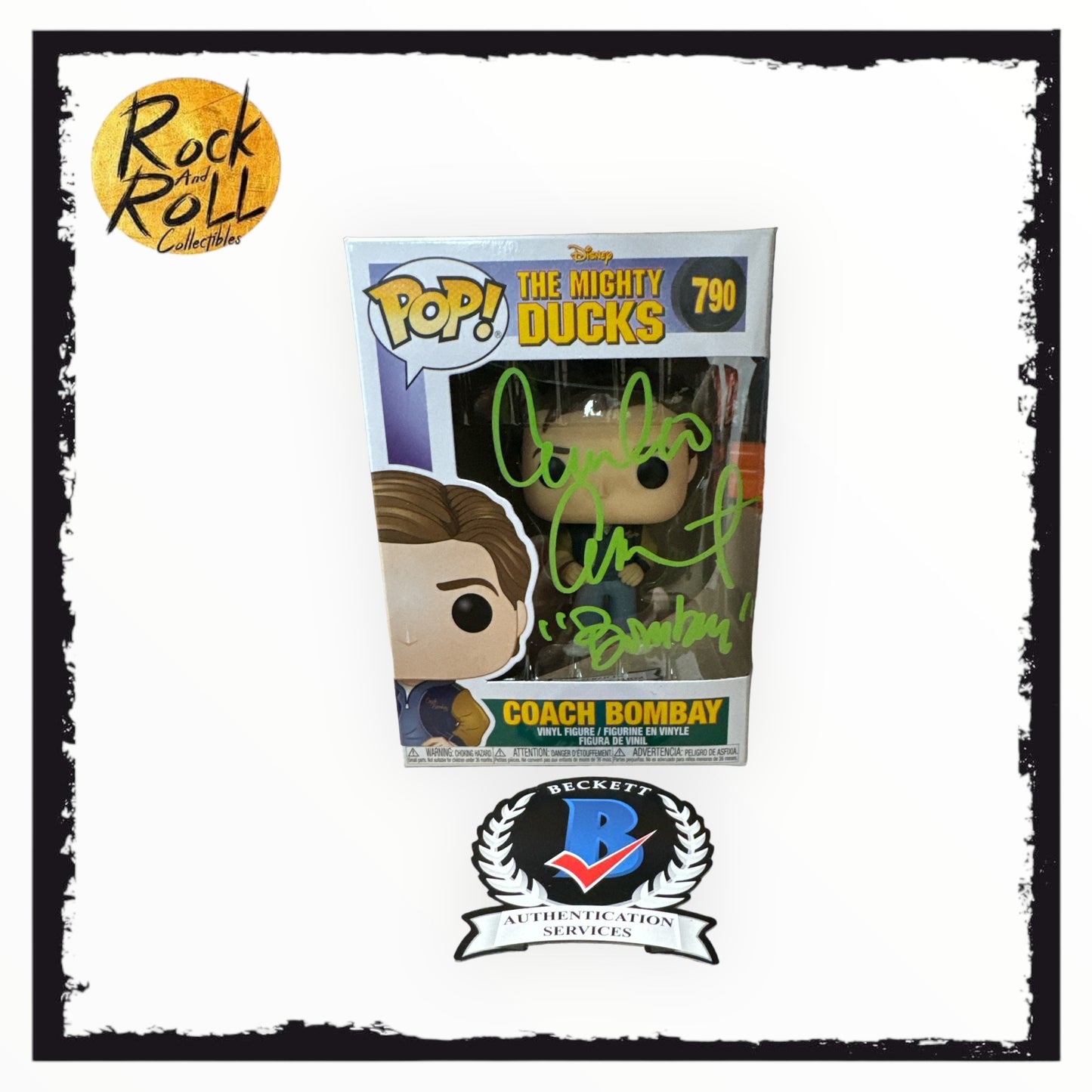 The Mighty Ducks - Coach Bombay Signed Funko Pop! #790 Beckett COA