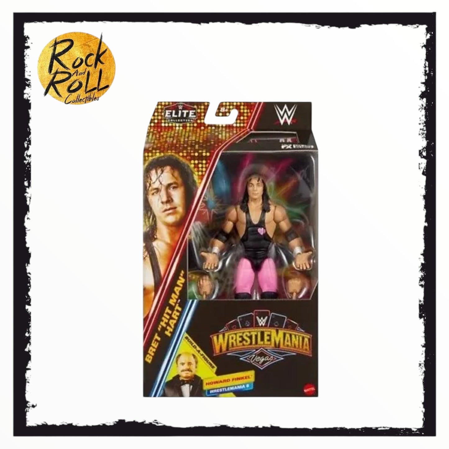 Box Damage - WWE WrestleMania 2025 Elite Bret Hart wrestling Action Figure - US Import
