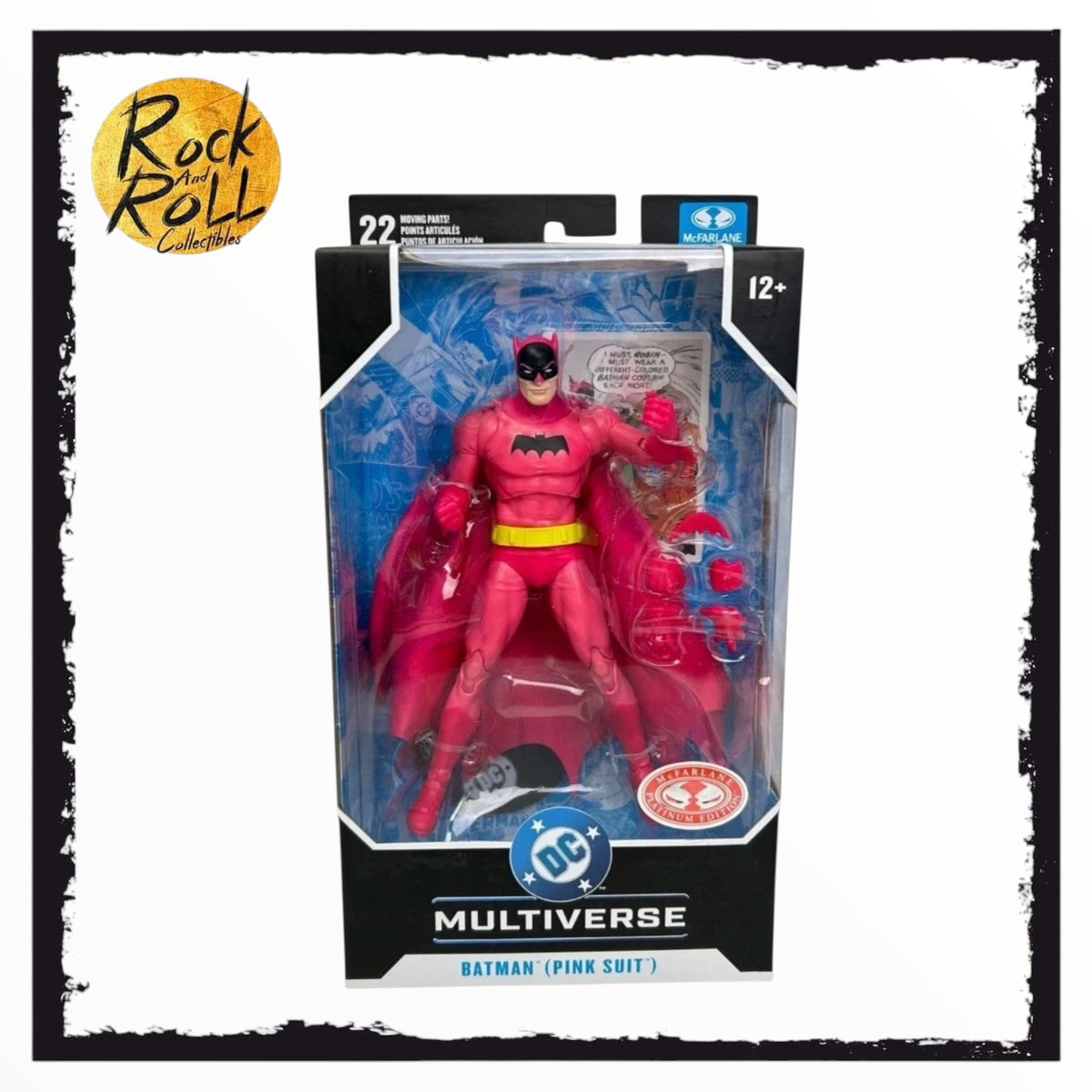 McFarlane Toys DC Multiverse Batman Pink Suit (Red Platinum Chase) Action Figure