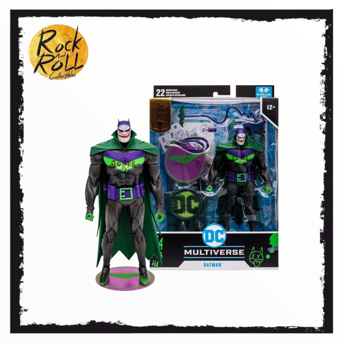 McFarlane DC Multiverse Action Figure Batman Jokerized White Knight