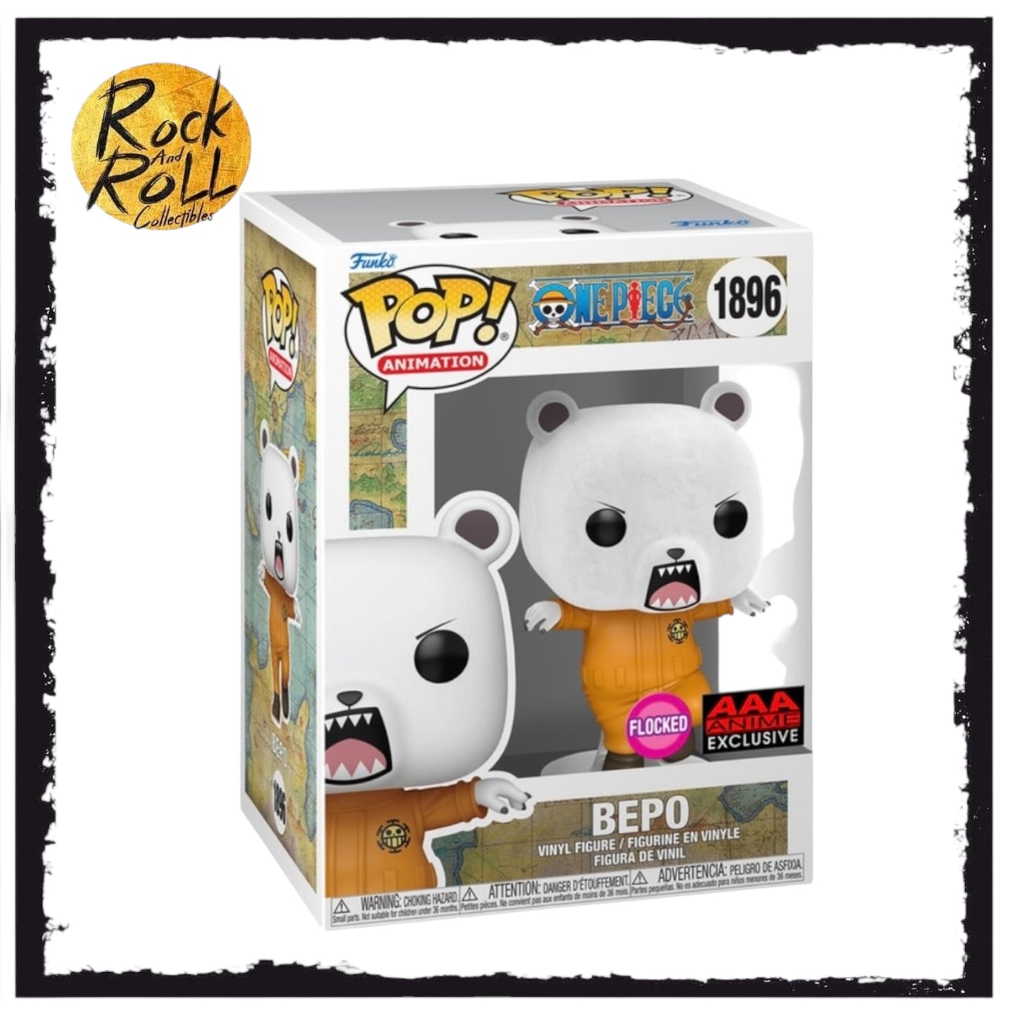 One Piece Bepo Bear Flocked Funko Pop! Vinyl Figure #1896 - AAA Anime Exclusive