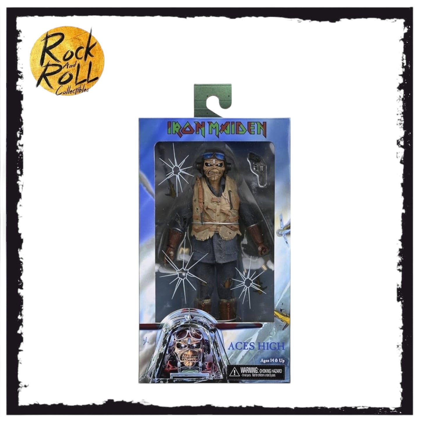 NECA Iron Maiden Eddie Aces High 8” Clothed Action Figure