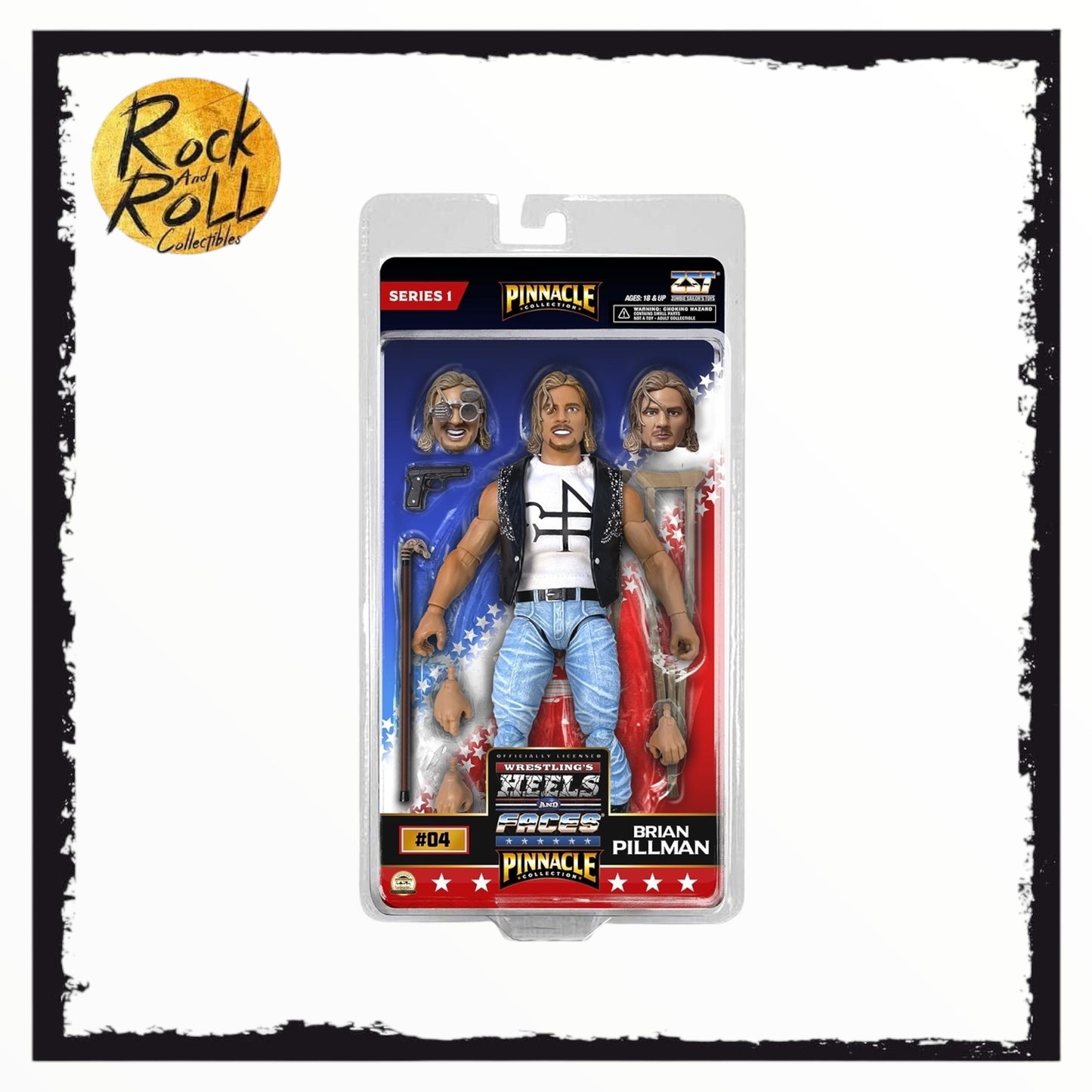 Zombie Sailor Toys Wrestling Heels And Faces Brian Pillman #4 Pinnacle Line PRE ORDER