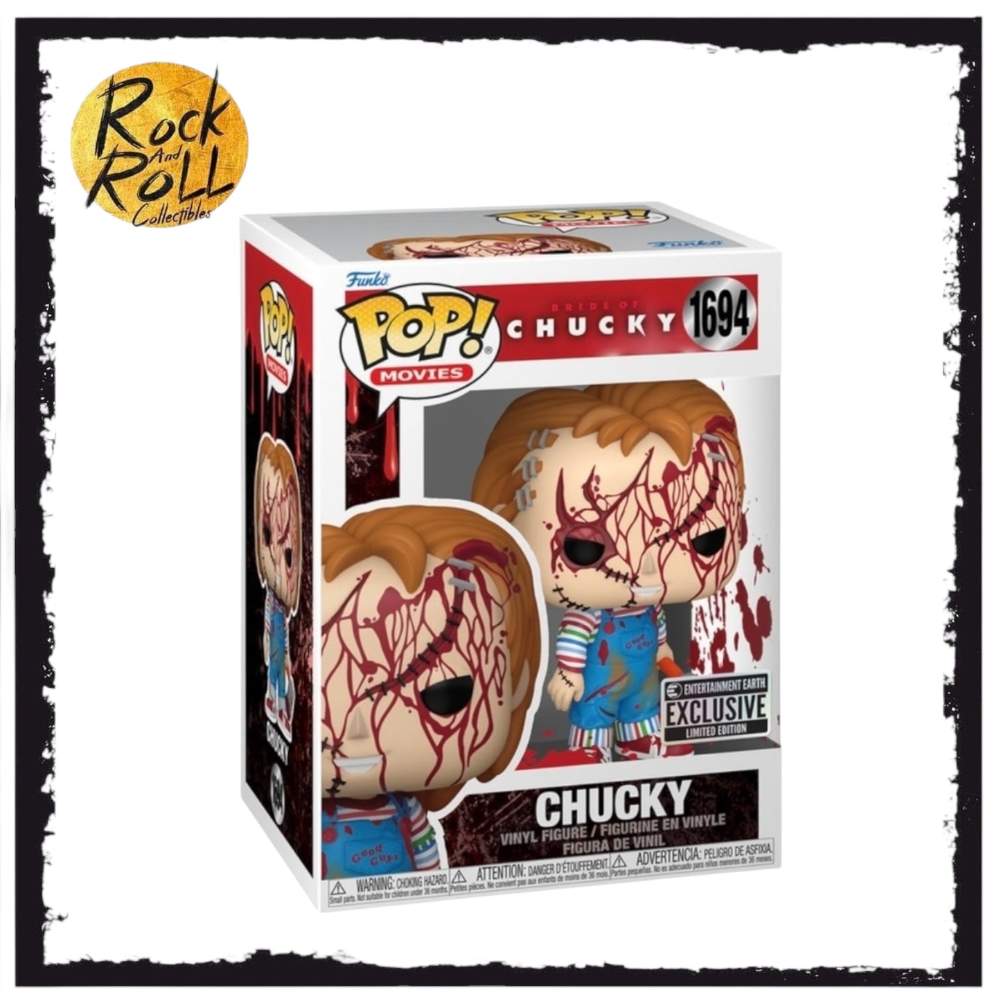 Chucky #1694 (Bloody) Funko Pop! - Bride of Chucky - Entertainment Earth Exclusive