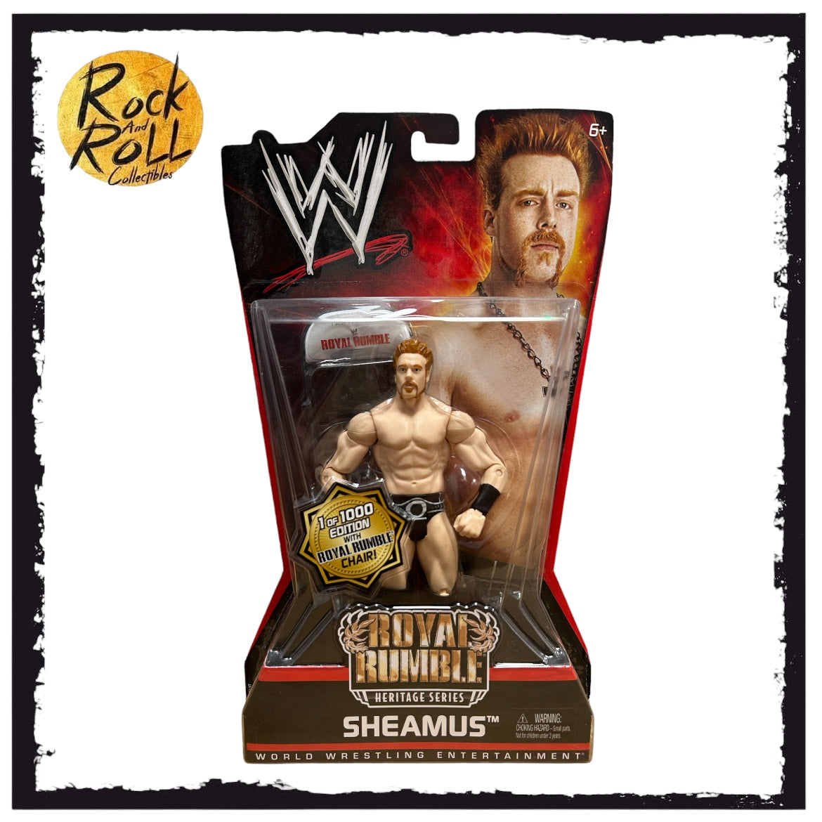 Damaged Card - WWE Sheamus Royal Rumble Heritage Series 1 of 1000 With Chair