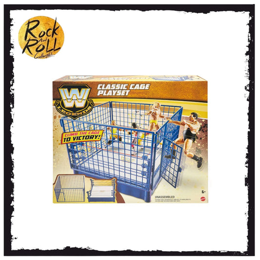 WWE Legends Classic Blue Cage Ring Playset TARGET EXCLUSIVE