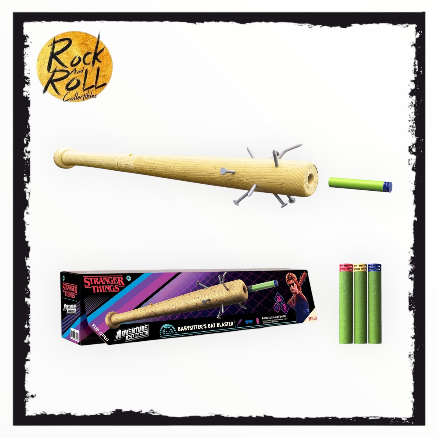 Adventure Force Stranger Things Steve's Babysitter Dart Blaster Bat US Import