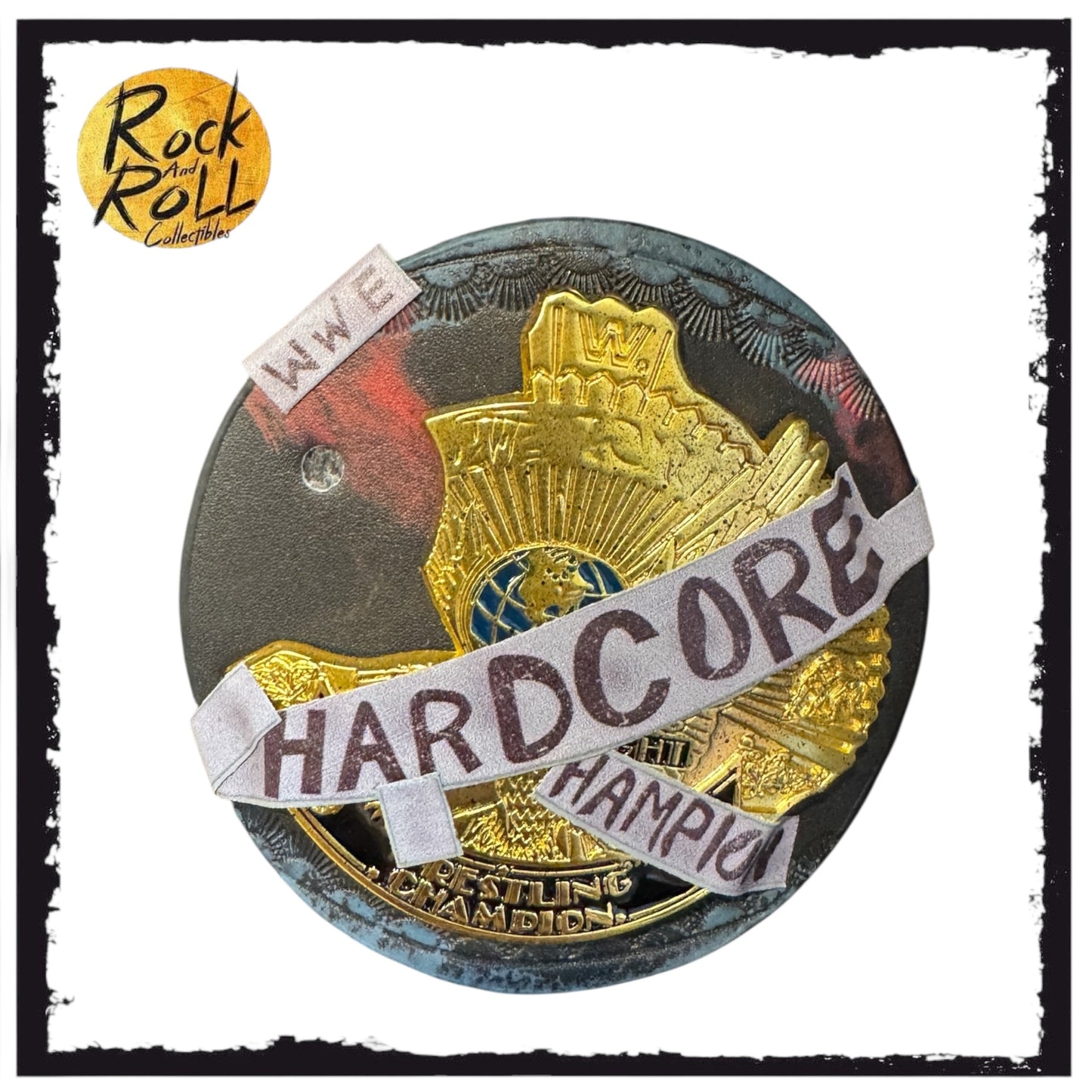 WWE Mick Foley Box Mini Center Plate Hardcore Champion