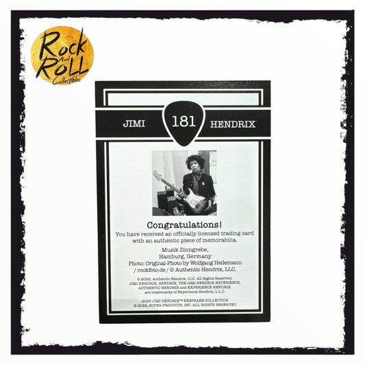 2025 Jimi Hendrix Keepsake Collection Card with Authentic Piece of Memorabilia #181
