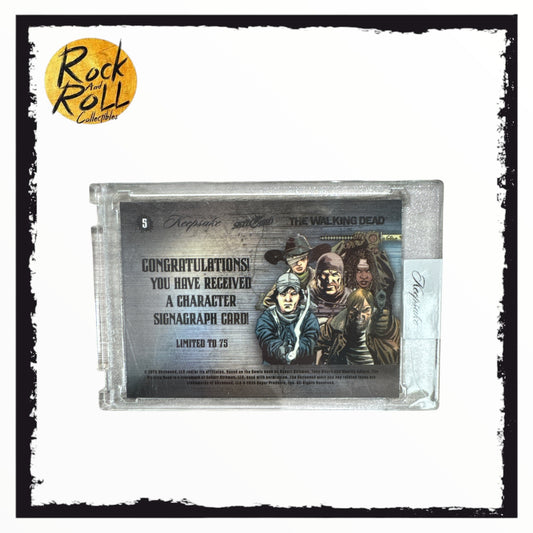 The Walking Dead Encased Trading Card - Abraham Ford Laser Signagraph Limited /75