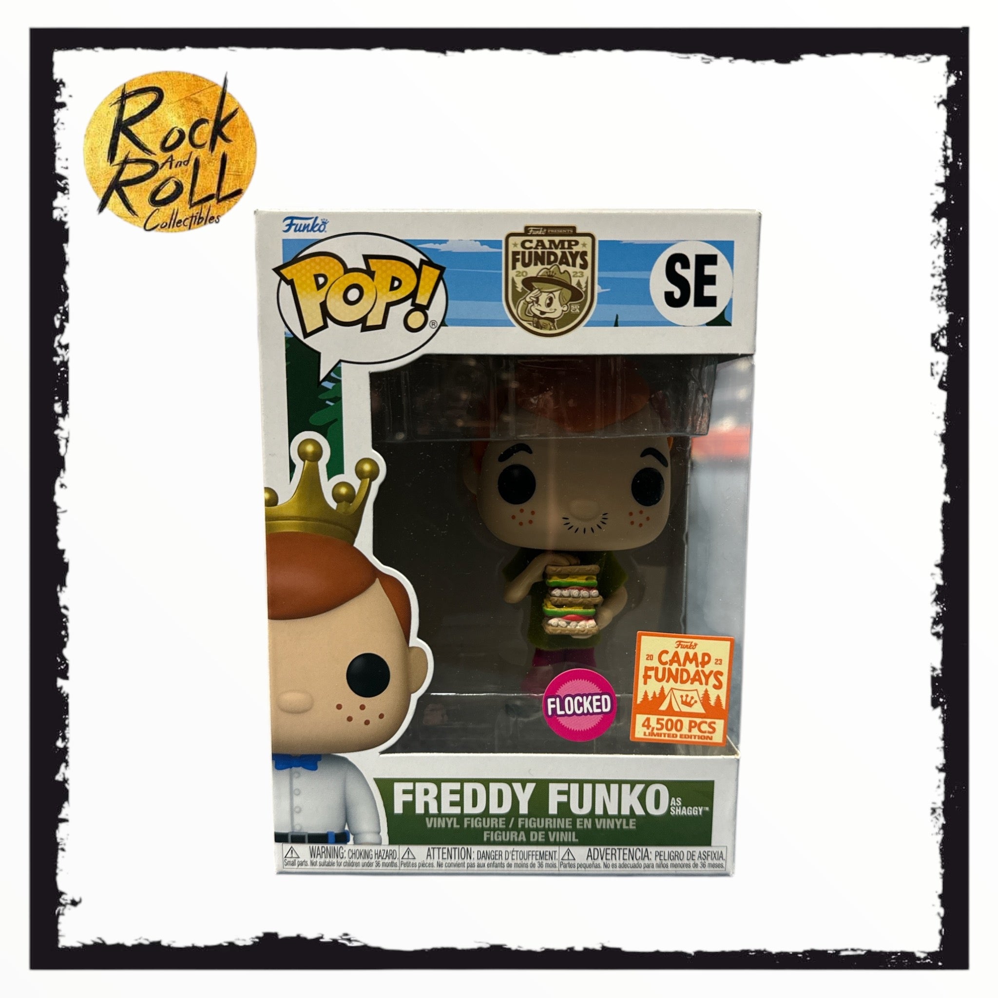 Freddy Funko as Shaggy Flocked Camp Fundays on sale LE 4500 Funko Pop