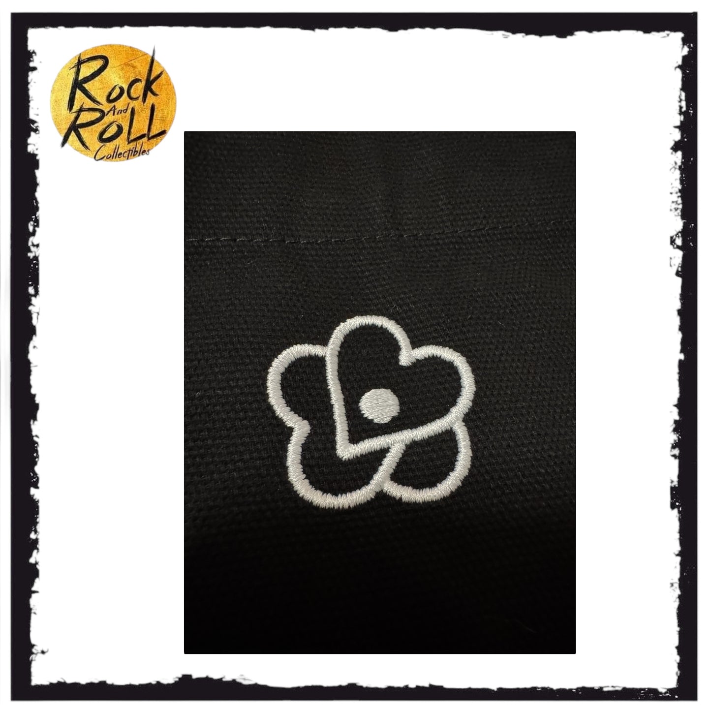 Blackpink Jisoo Flower Heart Black Tote Bag