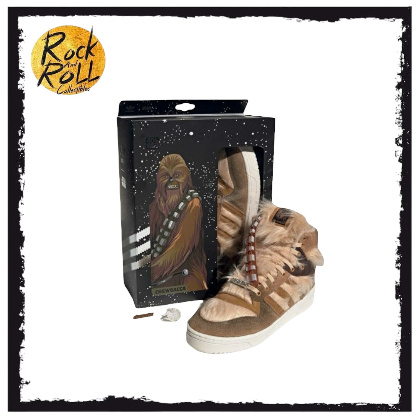 Adidas Star Wars Chewbacca X Rivalry UK8. 40th Anniversary Hi Top Trainers