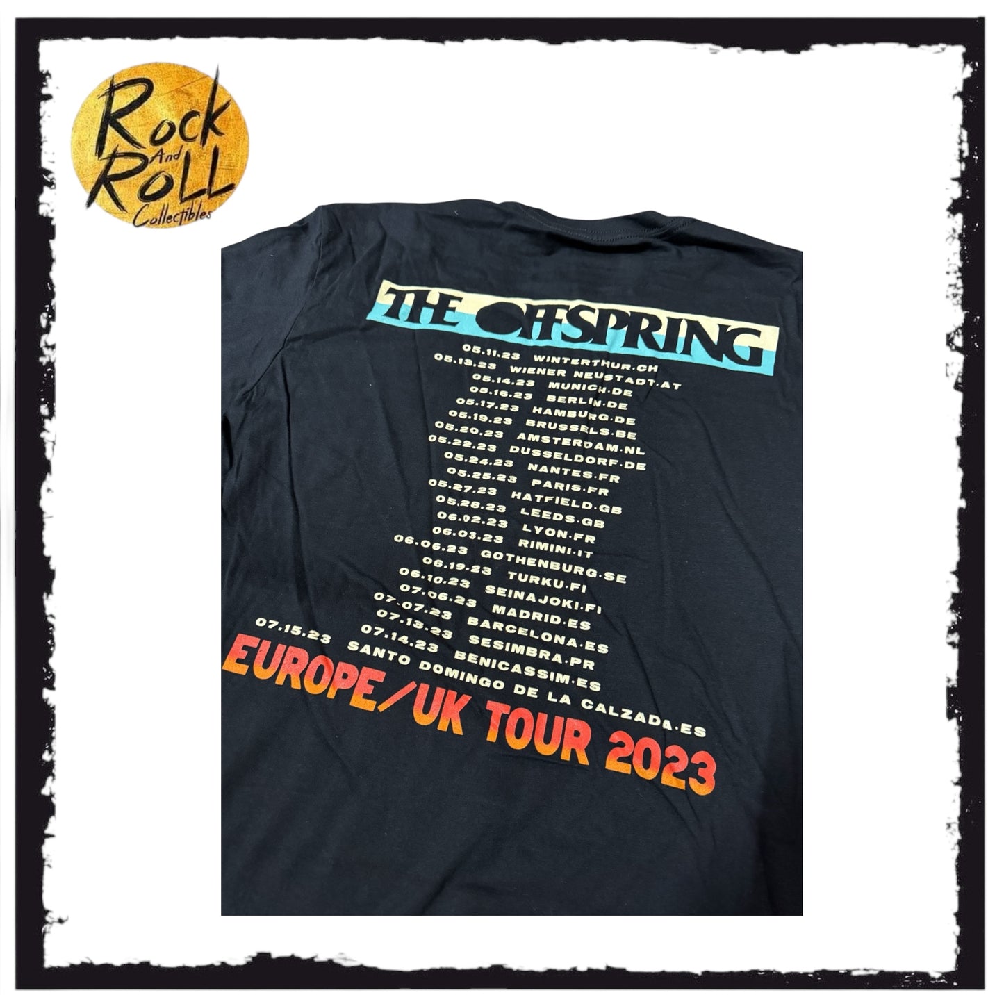 The Offspring "Let The Bad Times Roll" Official Crewneck Tour T-Shirt Europe/UK 2023