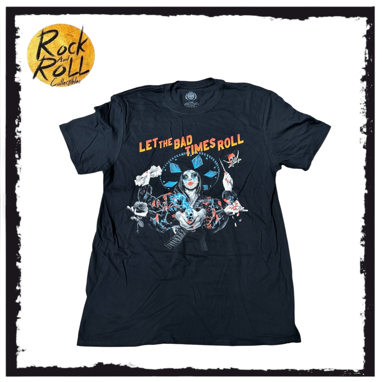 The Offspring "Let The Bad Times Roll" Official Crewneck Tour T-Shirt Europe/UK 2023