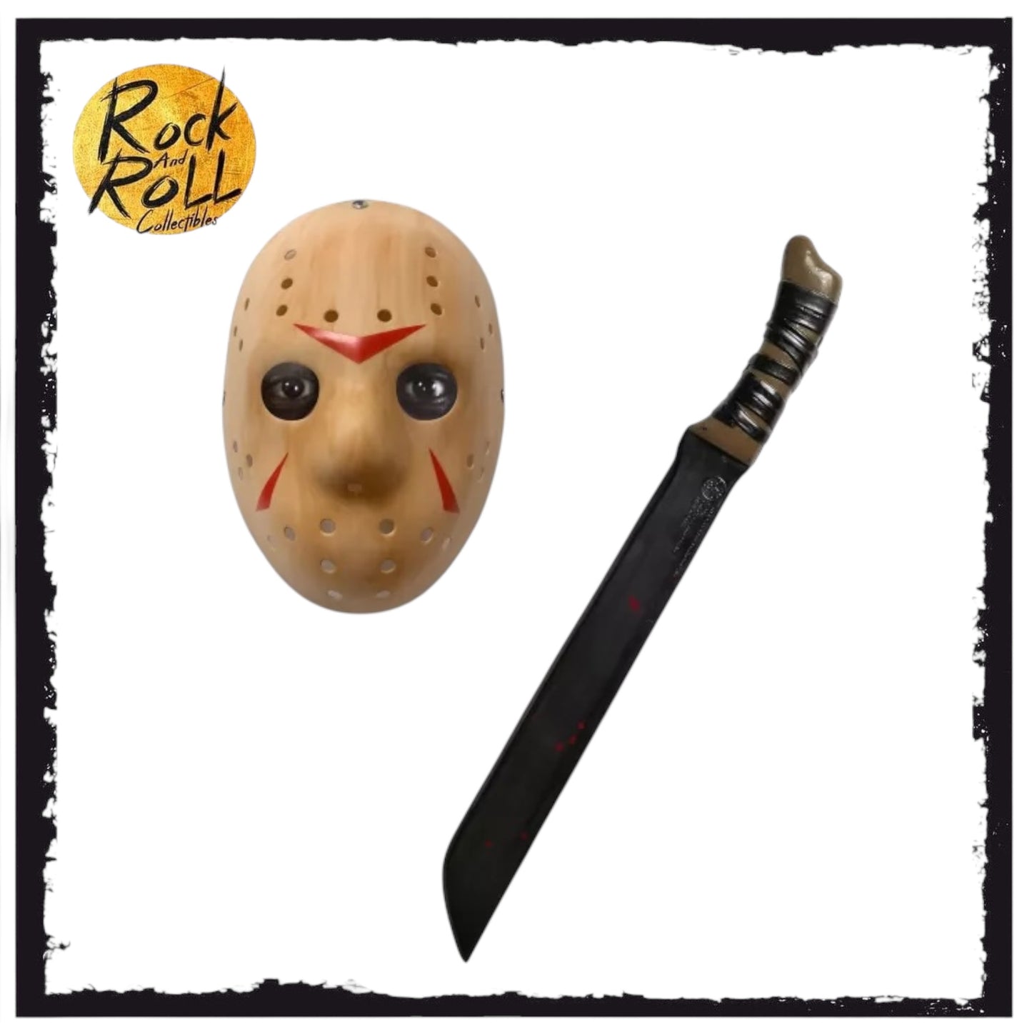Spirit Halloween - Friday the 13th - Jason Voorhees Mask & Machette