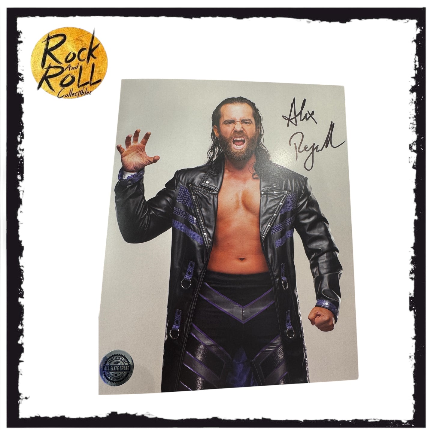 Alex Reynolds Signed 8x10 All Elite Crate