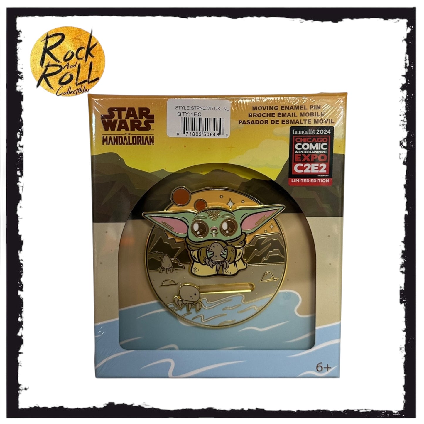 Grogu Moving Loungefly Enamel Pin! - Star Wars: The Mandalorian - C2E2 2024 Exclusive LE700 Pcs