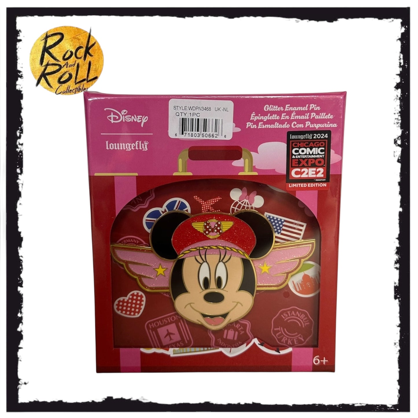 Minnie Mouse Glitter Loungefly Enamel Pin! - Disney - C2E2 2024 Exclusive LE650 Pcs