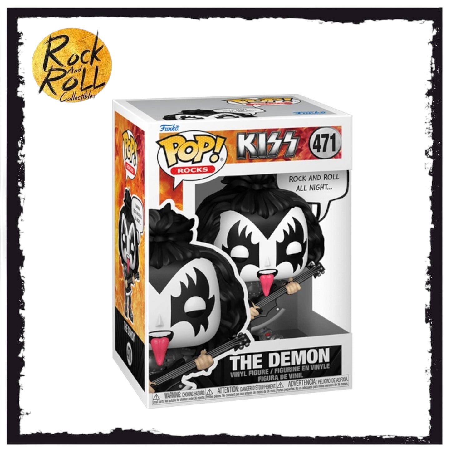 The Demon #471 Funko Pop Sayings - Kiss: Rock and Roll All Night
