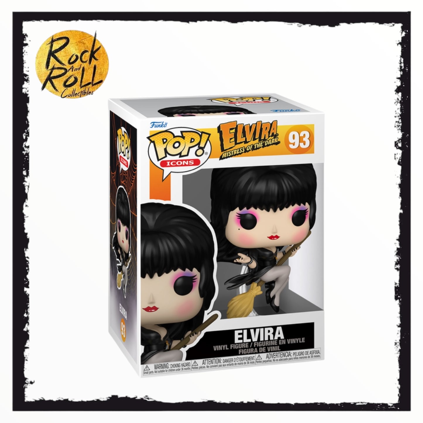 Elvira on Broom - Elvira Mistress Of The Dark Funko Pop! #93