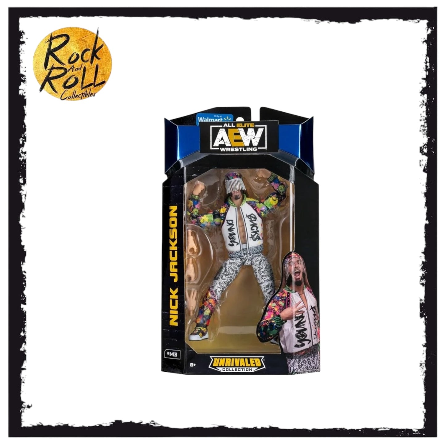 Not Mint Packaging - AEW Unrivaled Nick Jackson - 6 inch Figure with Entrance Jacket (Walmart Exclusive)