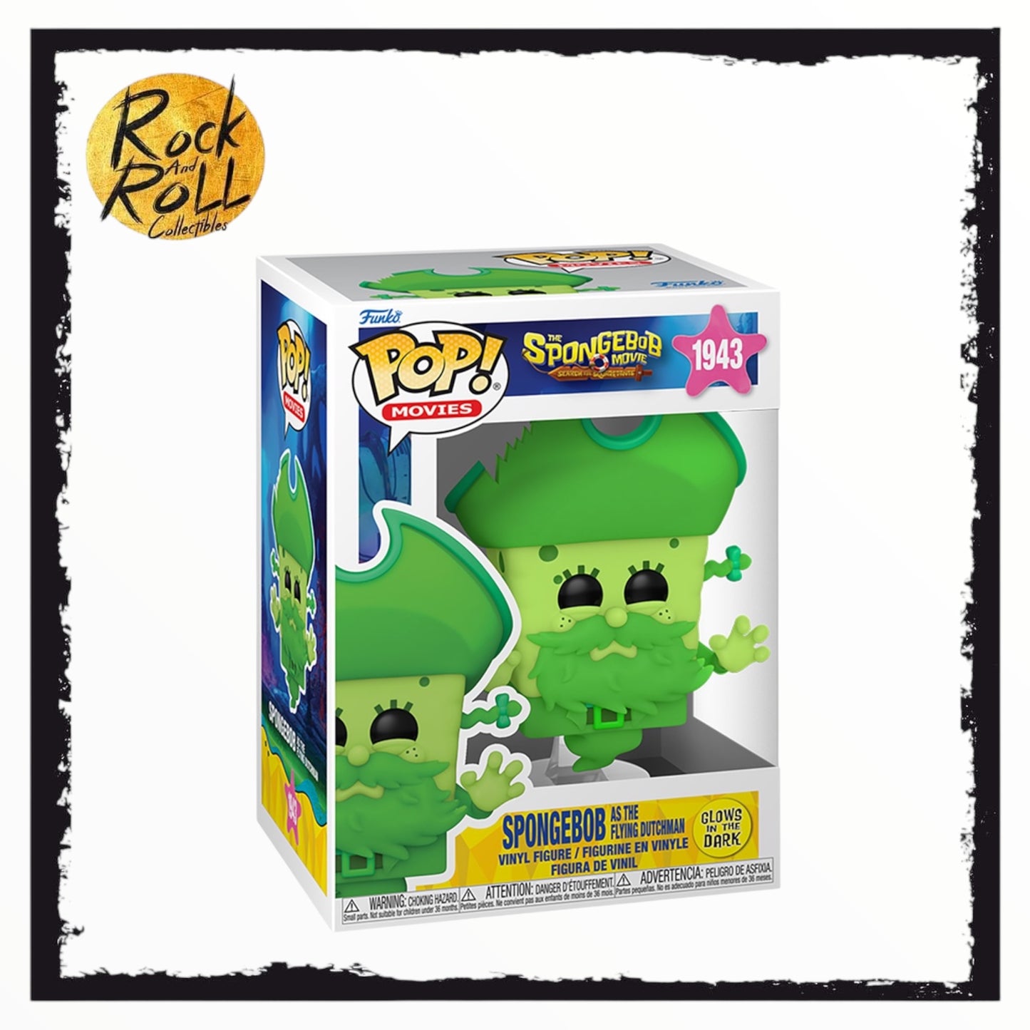 Spongebob as The Flying Dutchman (Glow in the Dark) #1943 Funko Pop - The Spongebob Movie: Search for Squarepants