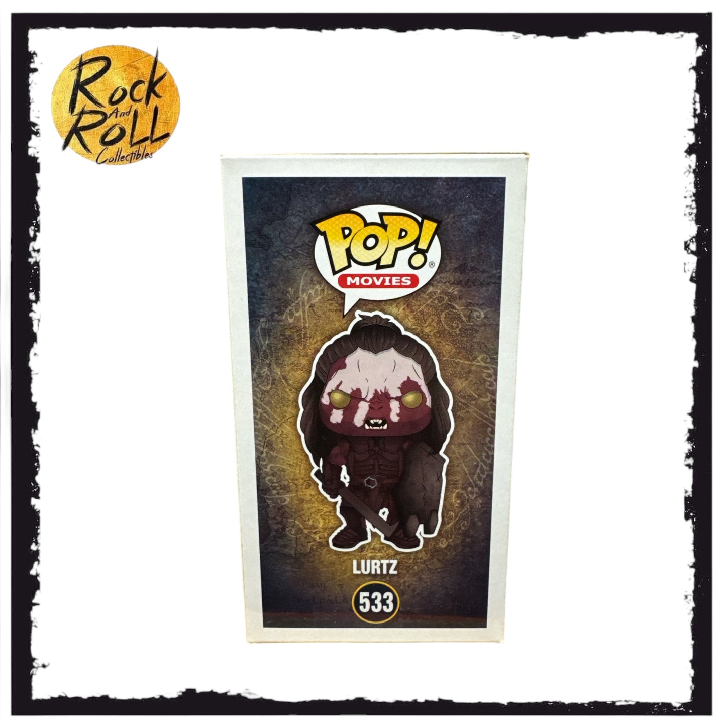 The Lord of the Rings - Lurtz Funko Pop! #533 Signed by Lawrence Makoare ACOA Sticker