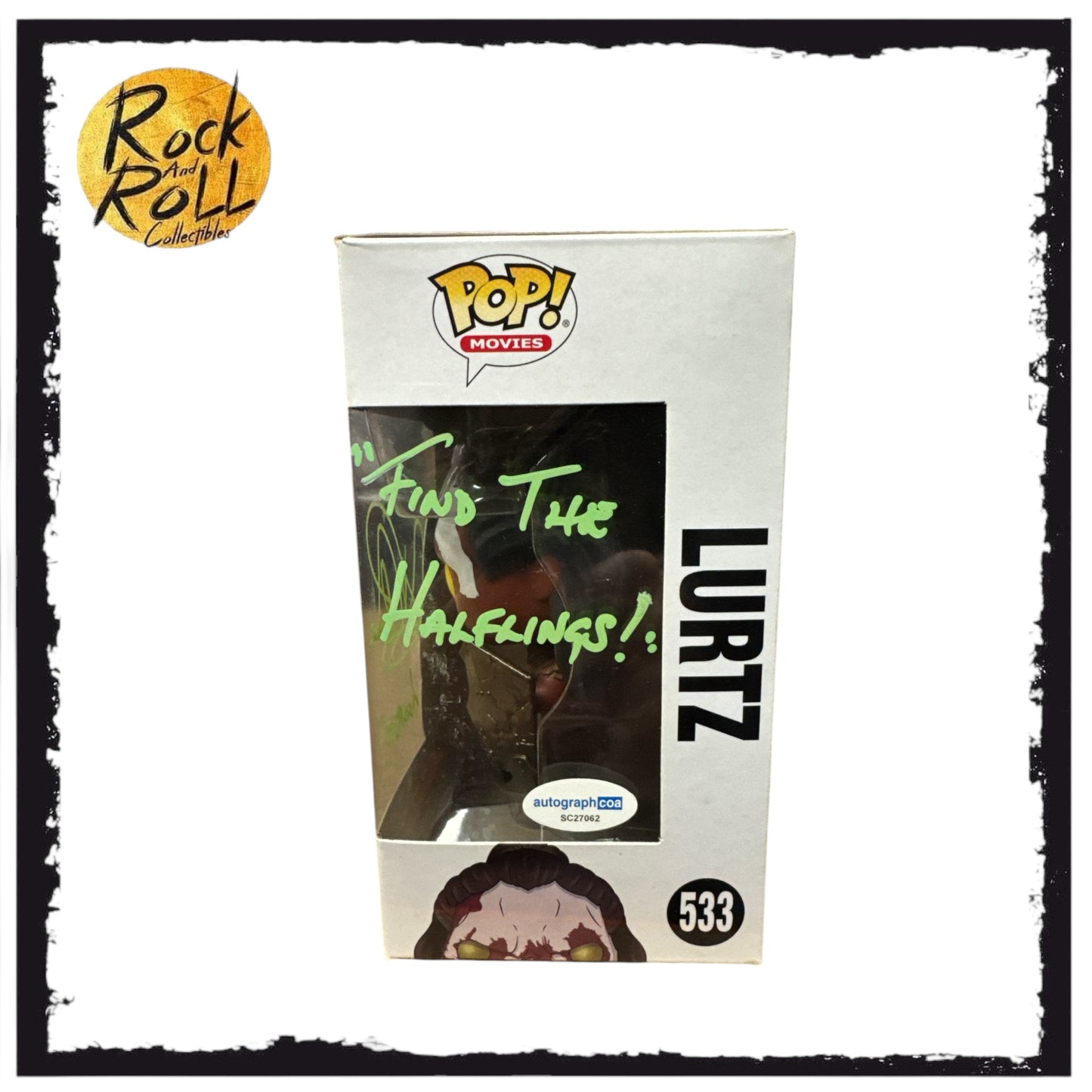 The Lord of the Rings - Lurtz Funko Pop! #533 Signed by Lawrence Makoare ACOA Sticker