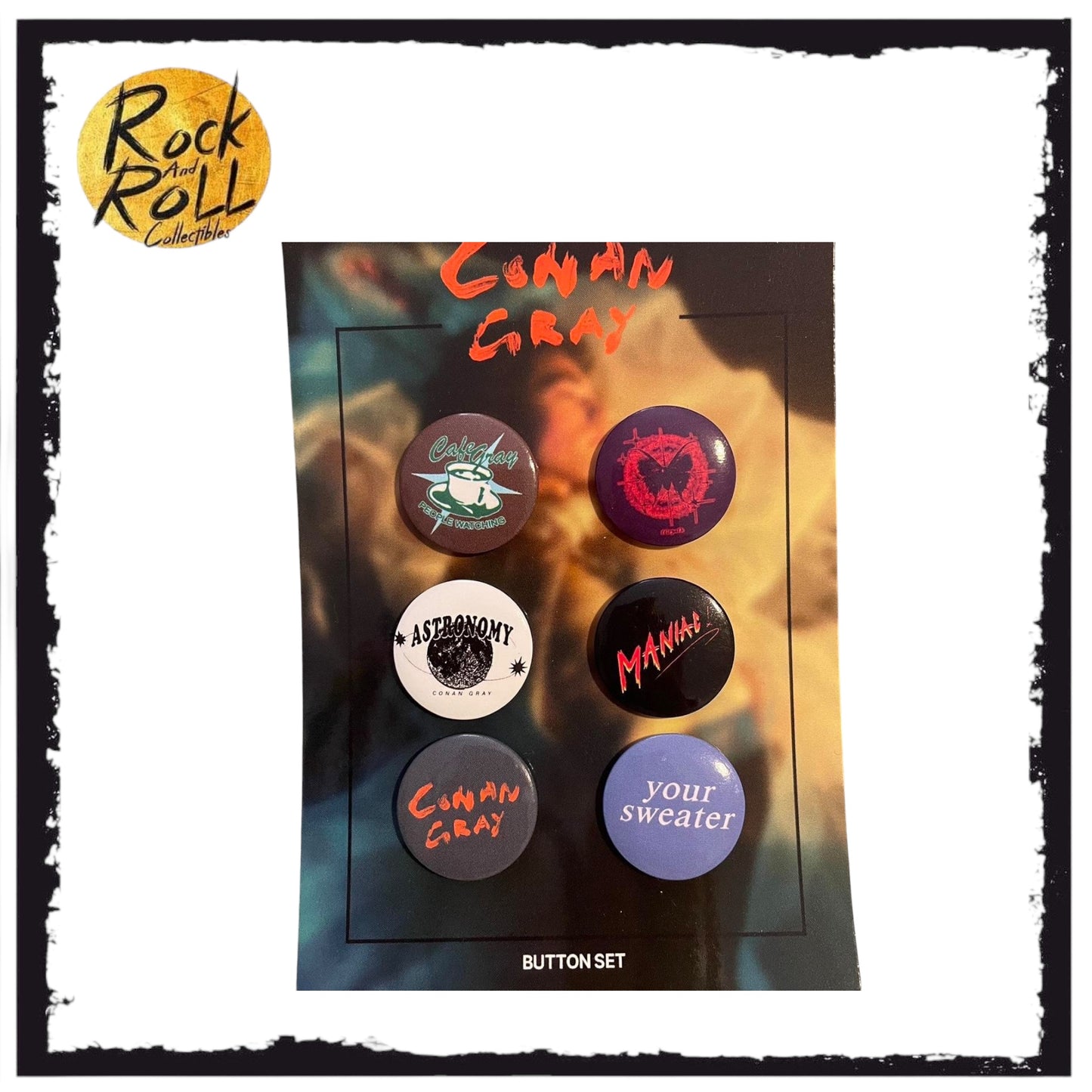 Conan Gray 6 x Button/Pin Set from 2022 Tour