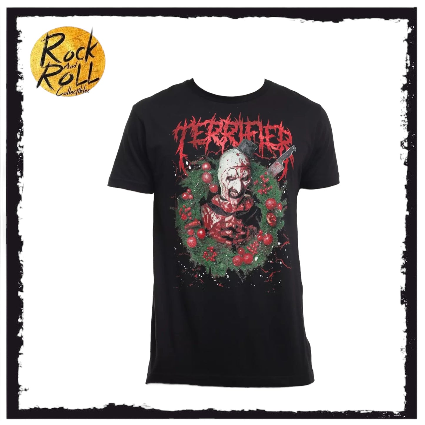 Terrifier Art the Clown Wreath T-Shirt US Import