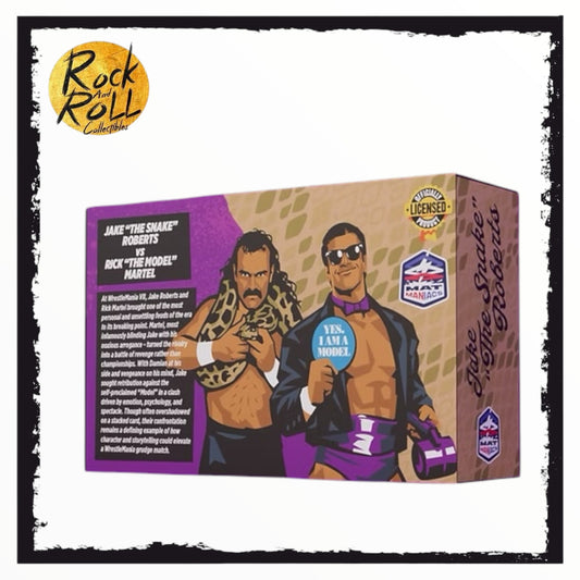 MAT MANIACS JAKE "THE SNAKE" ROBERTS VS RICK MARTEL SET PRE ORDER