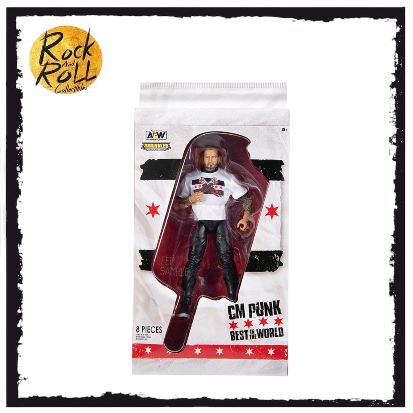 CM Punk AEW Unrivaled Collection “First Dance” Ice Cream Action Figure US Import