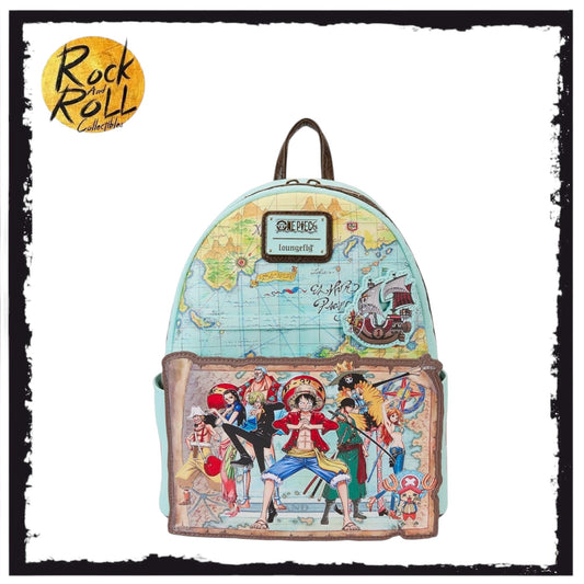 Loungefly One Piece Luffy Gang Map Mini-Backpack