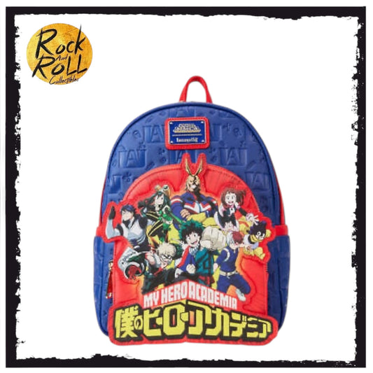 Loungefly My Hero Academia Group Embossed Logo Mini Backpack