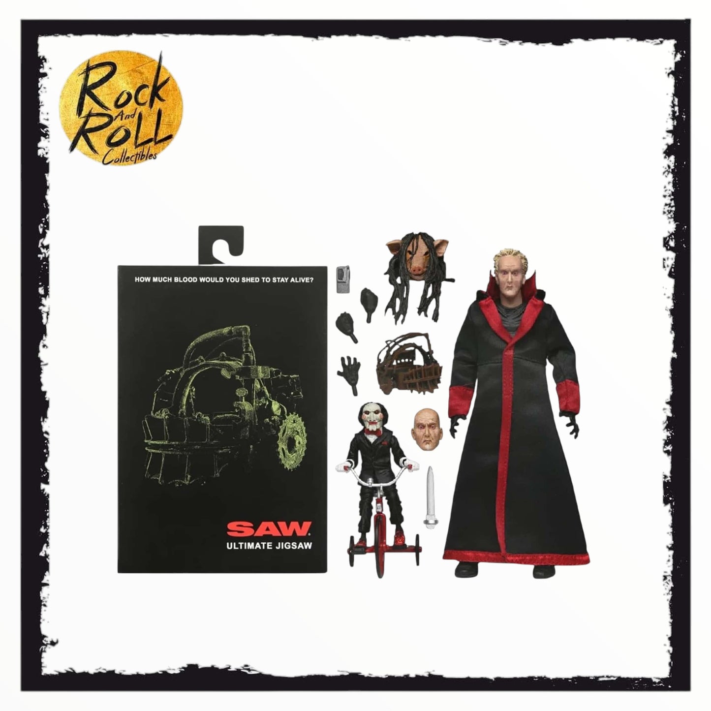 NECA SAW – Jigsaw Killer (Black Robe) Ultimate 7″ Scale Action Figure