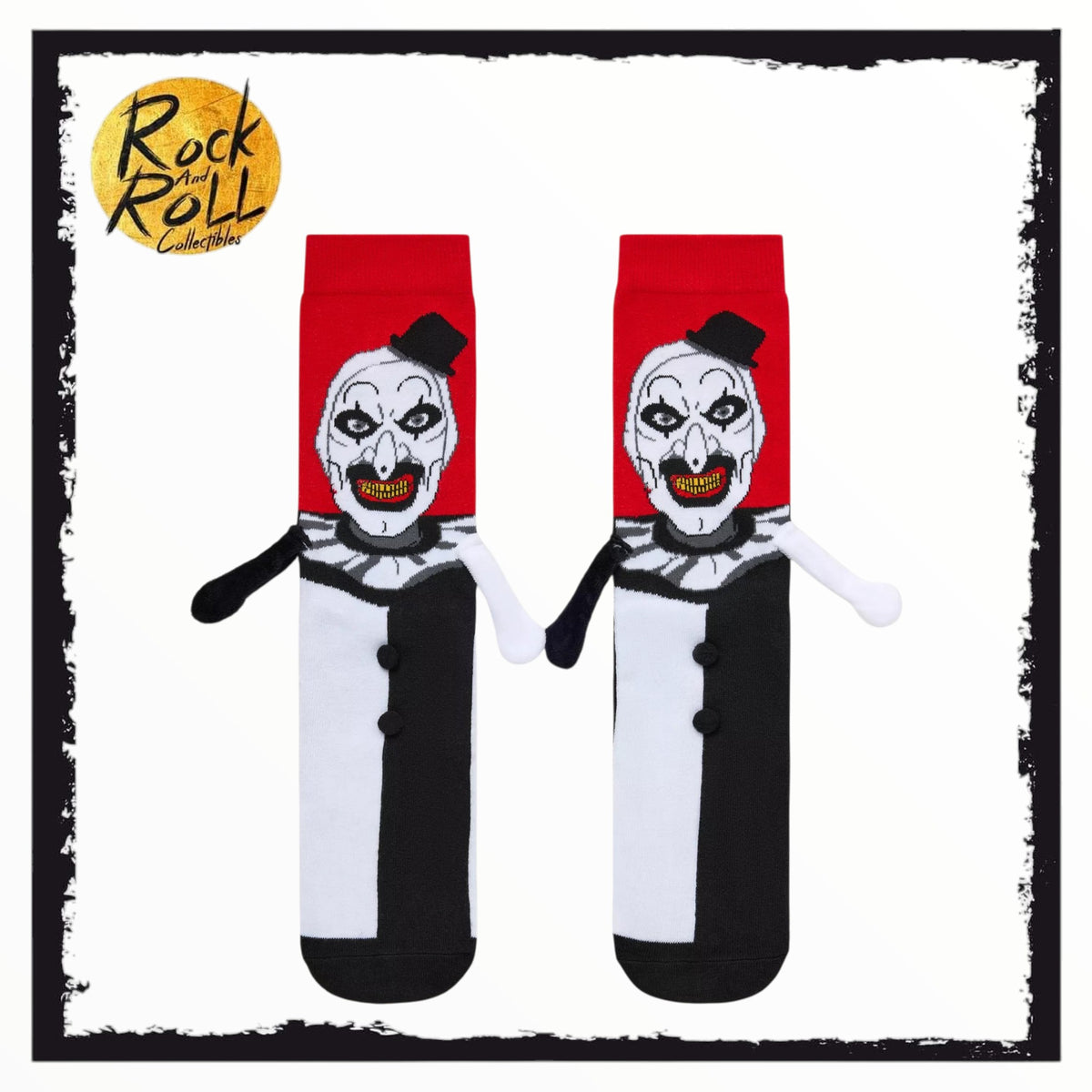 Spencer's Crew Socks - Terrifier Art the Clown 3D Socks- US Import