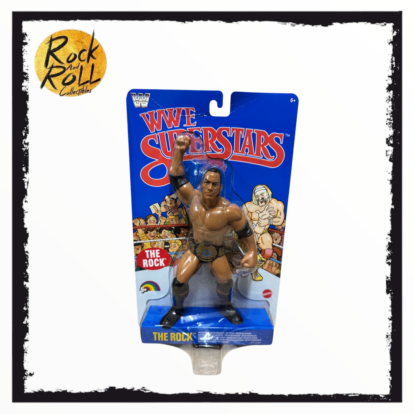 Damaged Card - WWE Superstars LJN - The Rock (Blue Card)
