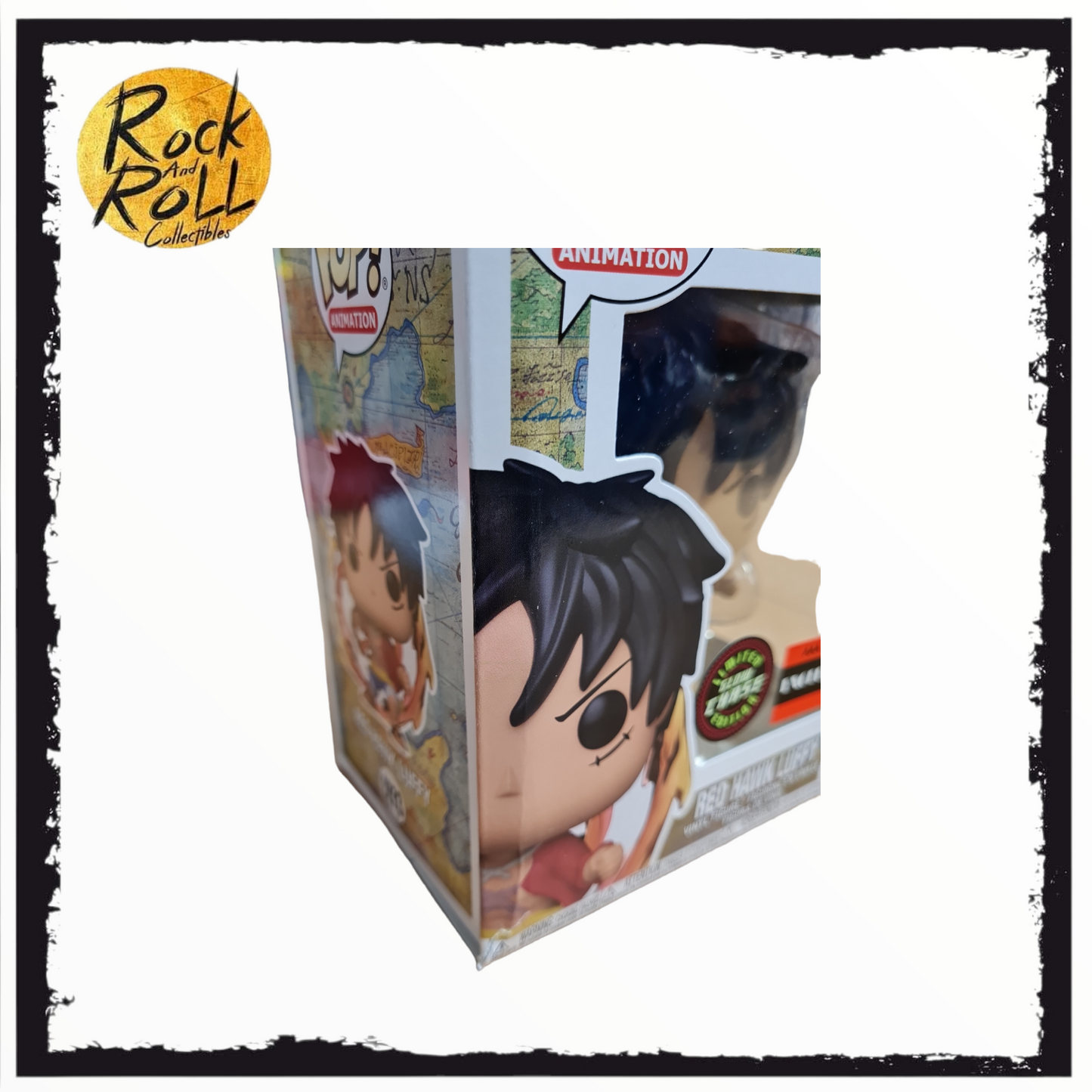 Box Damage - One Piece - Red Hawk Luffy (Glow Chase) Funko Pop! #1273 AAA Anime Exclusive