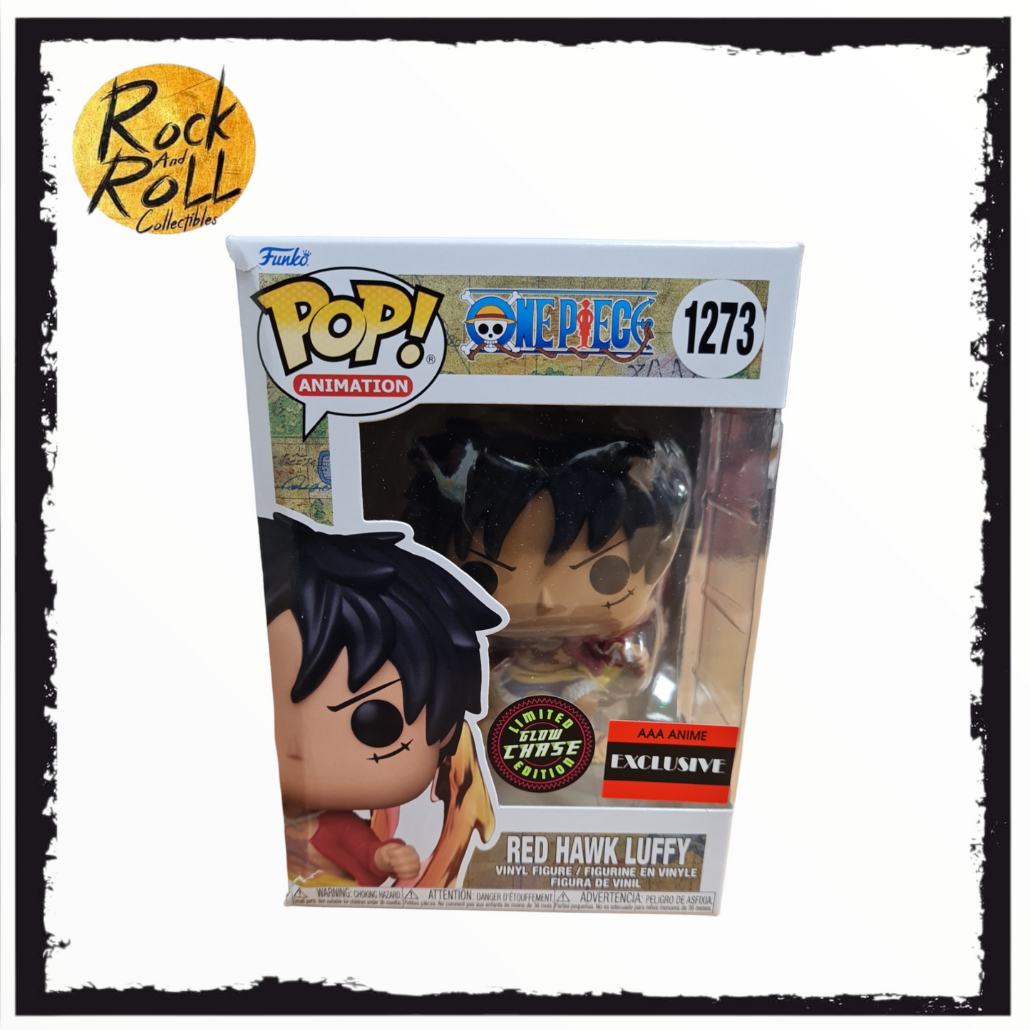 Box Damage - One Piece - Red Hawk Luffy (Glow Chase) Funko Pop! #1273 AAA Anime Exclusive