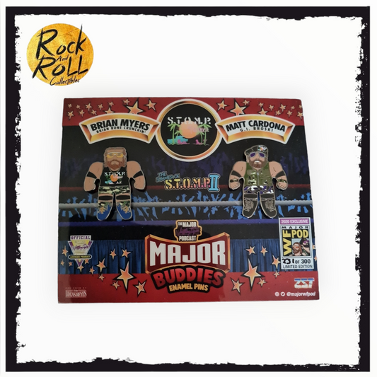 Major Wrestling Figure Podcast S.T.O.M.P. Major Buddies Enamel Pins LE 231/300