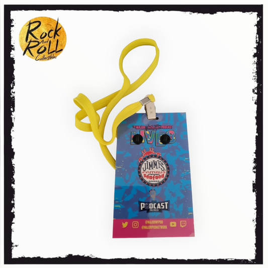 Major Wrestling Figure Podcast Live 8 Enamel Pin Lanyard